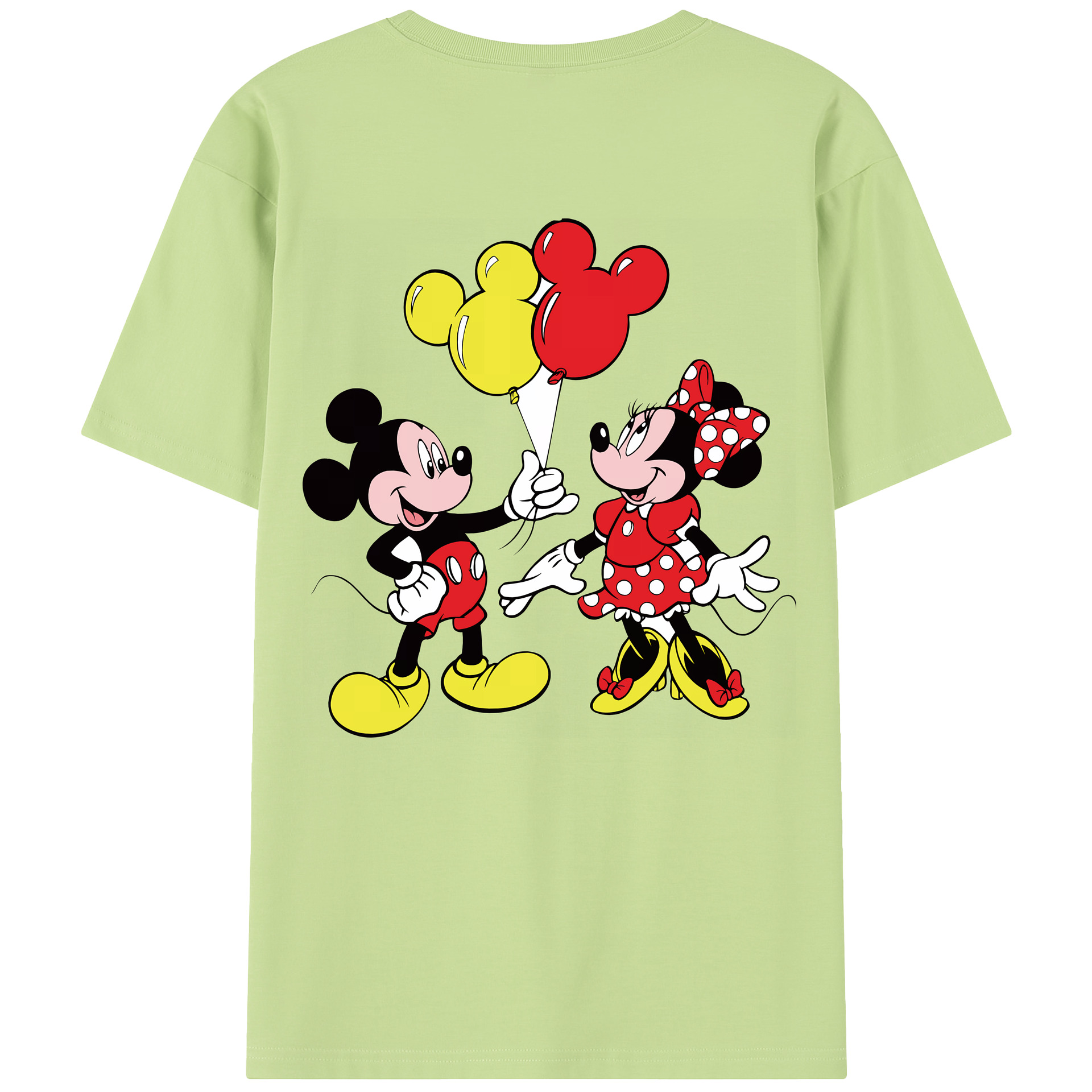 （画像用） ミッキーマウス Mickey Mouse 綿100％半袖Tシャツ（背面プリント）